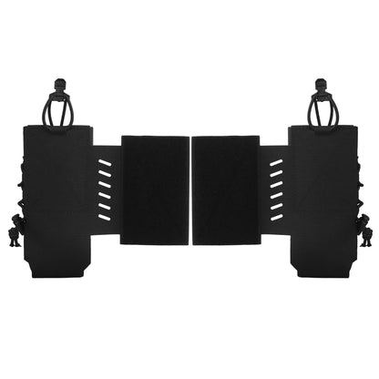 2PCS Radio Pouch Shock Cord Retension Chest Rig Side Bag Hanging Side Bag Expands Walkie Talkie Storage for AN/PRC-148/152/163