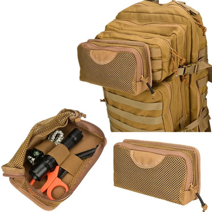 Tactical Backpack Bag Insert Modular Organizer Hook Fasteners Mesh Pocket Utility Admin Pouch Hunting Nylon Zipper Closure
