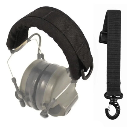 Tactical Modular Headset Cover Molle Headband Military Earphone Microphone Protection Case Hunting Earmuff Headphone Stand Strap