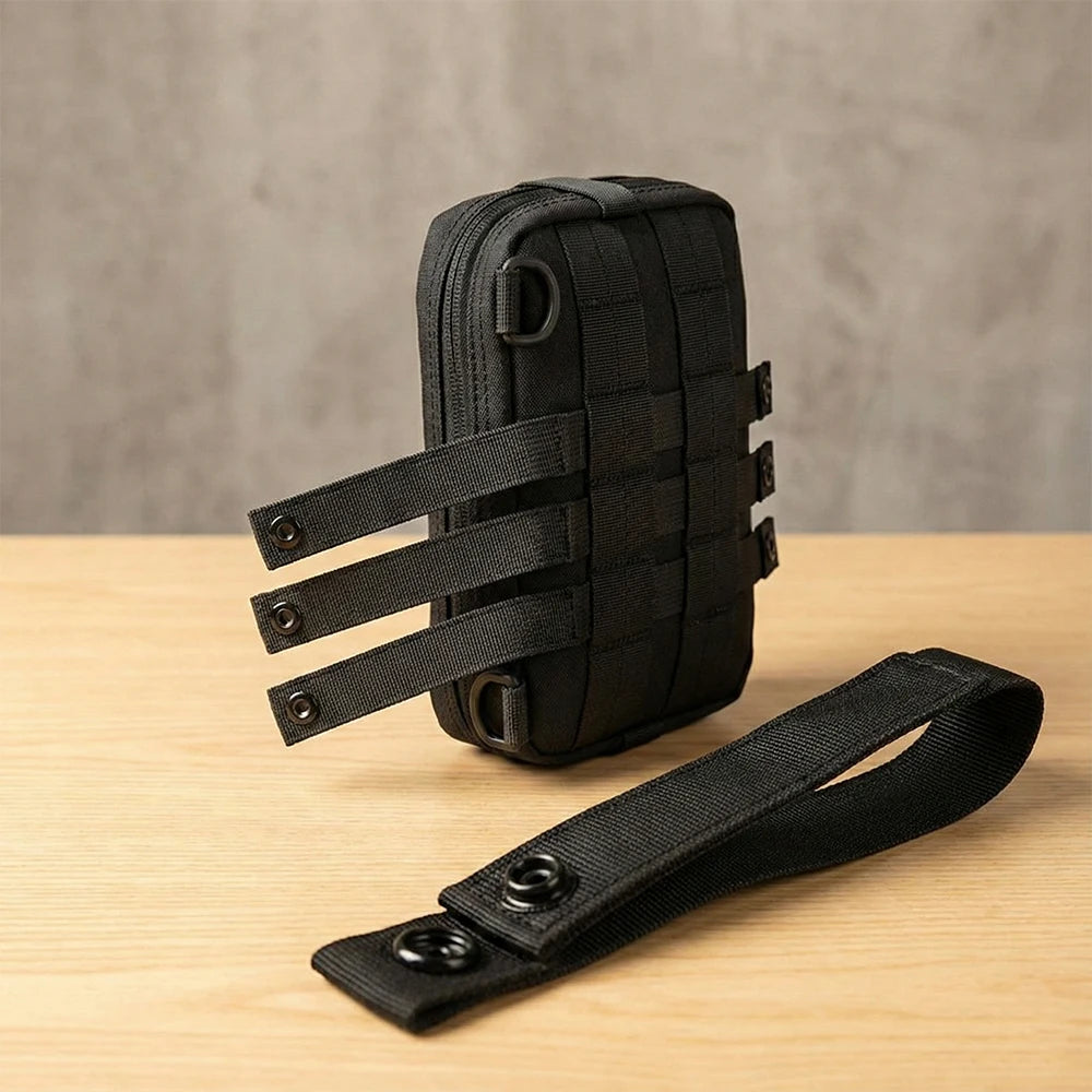 Tactical MOLLE Strap Quick-Release Webbing Straps EDC Waist Bag Medical Pouch Accessories Strap Thumb Snap Climbing Strap