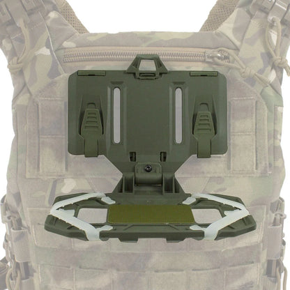 Tactical Vest Chest Phone Maps Navigation Holder Fit for MOLLE Plate Carrier Hunting Vest, Quick-Access Foldable Admin Panel