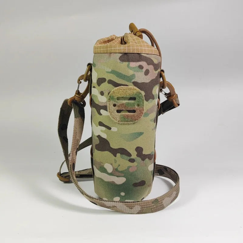Outdoor Tactical Water Bottle Pouch Sling Bag 500D UHMWPE Fitting Adjustable Crossbody Water Bottle Holder for Hiking Camping