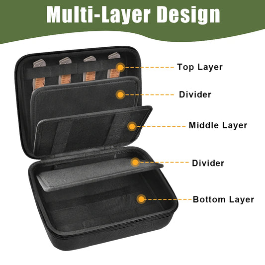Tactical Knife Storage Bag 24 Knives Display Case Pocket Knives Collection Box Folding Knife Organizer Pouch EDC Tool Pouch