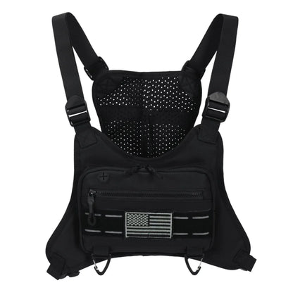 Tactical Front Chest Rig Bag Vest for Camping Hunting Shoulder Bag Men Fishing Cycling Reflective Travel Backpack Fanny Pack