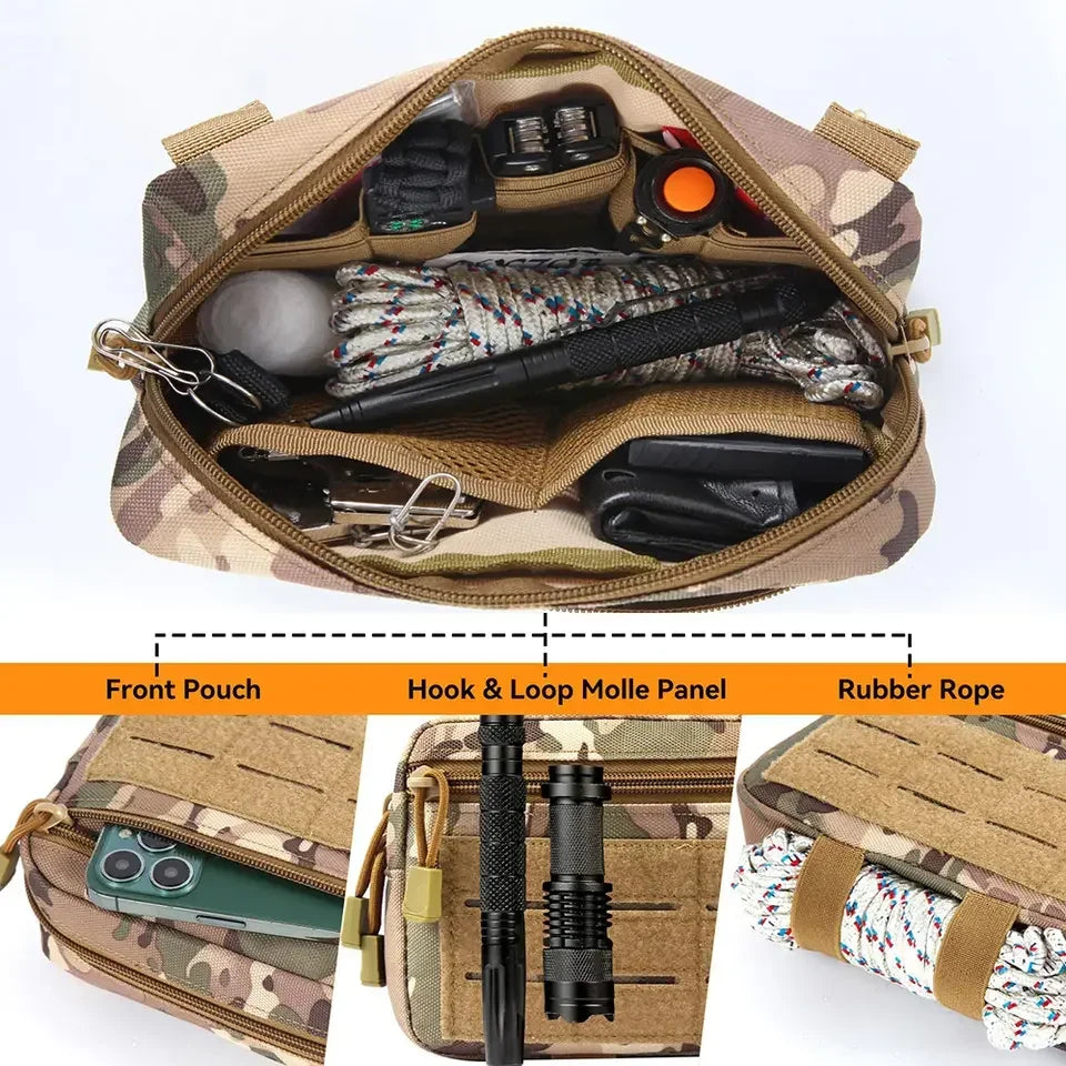 Tactical Molle EDC Pouch First Aid Kit Pouch Cell Phone Pouch Holder Waist Pack Emergency EMT Utility Tool Pouches Hunting Bags