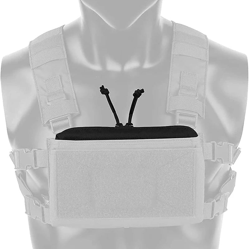 Full Top Zipper Insert for MK3 / MK4 Chest Rig Tactical MK4 Chest Rig Micro Fight Zip Cover for Outdoor Camping Hiking Vest
