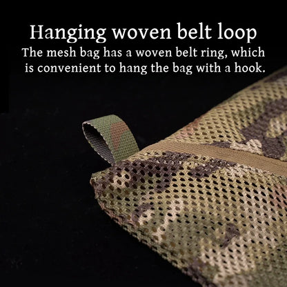 Mesh Pouch Outdoor Travel Sundries Net Bag Organize Accessories MOLLE Camping Utility Admin Pocket