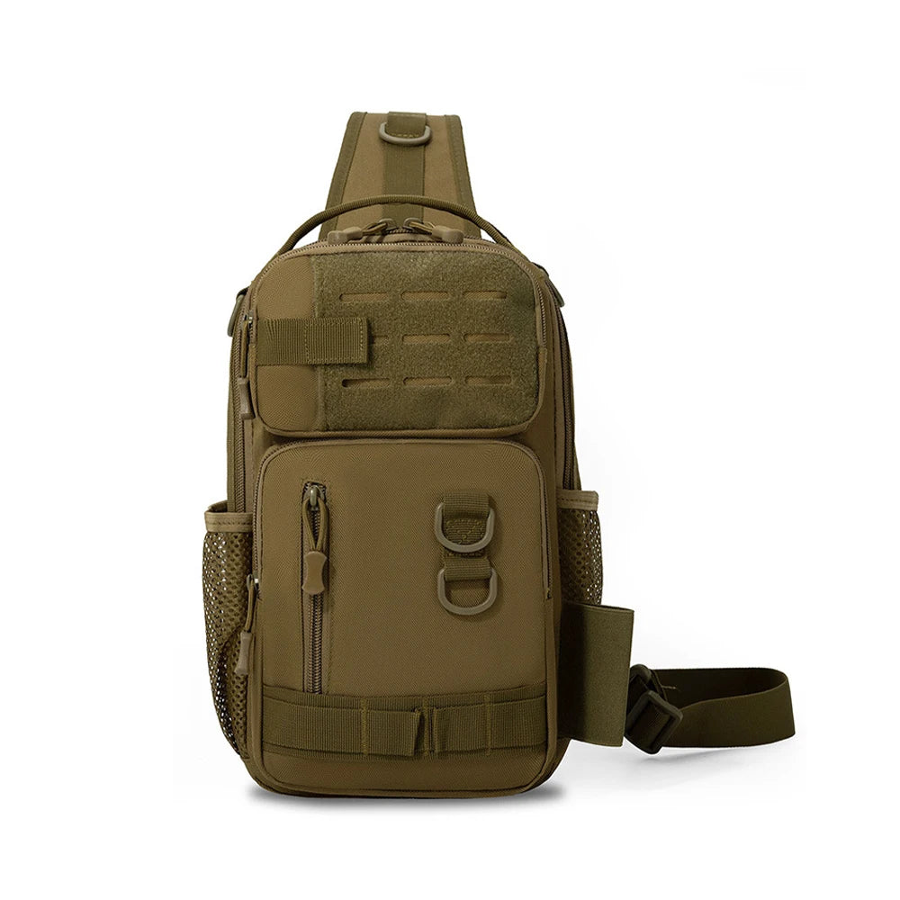Tactical Shoulder Pistol Bag Concealed Carry Gun Bag Sling Backpack Chest Pack Molle Utility EDC Admin Pouch for Hunting