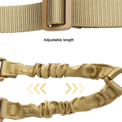 Adjustable Single Point Tactical Equipment Shoulder Strap Durable Webbing Carry Belt With QD Metal Buckle
