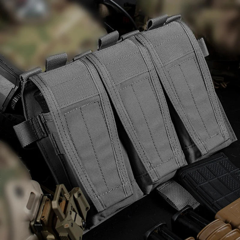 Modular Triple Magazine Carrier | Flap Closure Utility Pouch | Hunting Gear Accessory