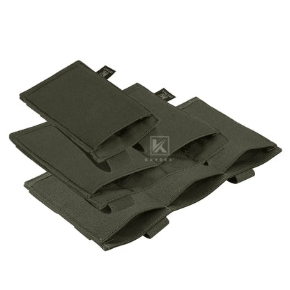 KRYDEX Fast Draw Tactical Elastic Magazine Pouch Single Double Triple 5.56 .223 M4 M16 Mag Pouch Molle Carrier Hunting Accessory