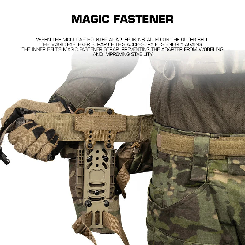 Modular Holster Mount Adapter Bridge Hook Loop Fastener for Tactical Drop Leg Platform QLS Hunting