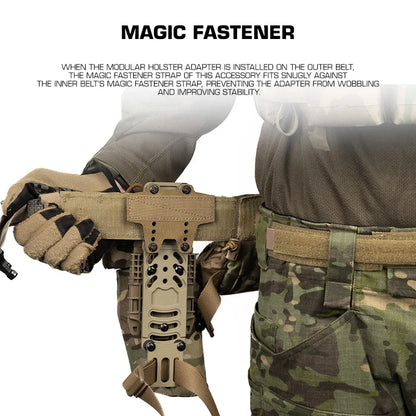 Modular Holster Mount Adapter Bridge Hook Loop Fastener for Tactical Drop Leg Platform QLS Hunting