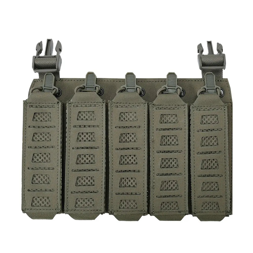 SINAIRSOFT Tactical MP5 MP7 Magazine Pouch With Hook&Loop and Elastic Retention Straps For Vest Chest Rig Accessories