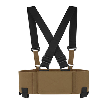 KRYDEX Tactical Nylon Chest Rig Elastic Cummerbund with 5.56/7.62 & Pistol Mag Pouch Holders,X Harness,Sticky GP Pouch