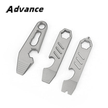 Titanium Mini Bottle Opener Multi-Tool Titanium Alloy Outdoor EDC Key Chain Accessories