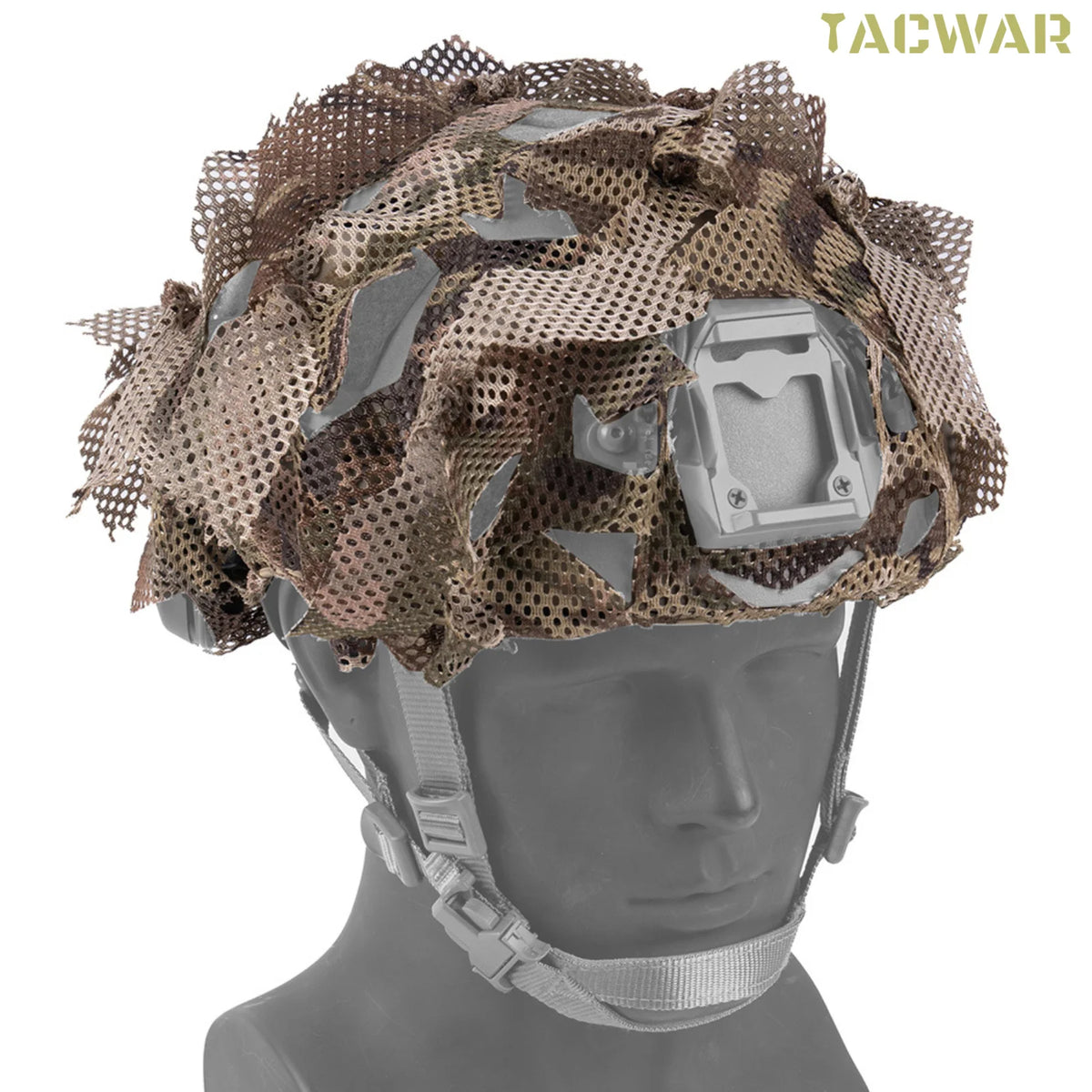 Tactical Lightweight Mesh Helmet Cover, Breathable Fast Helmet Camouflage Cover for Hunting Airsoft Training Wargame