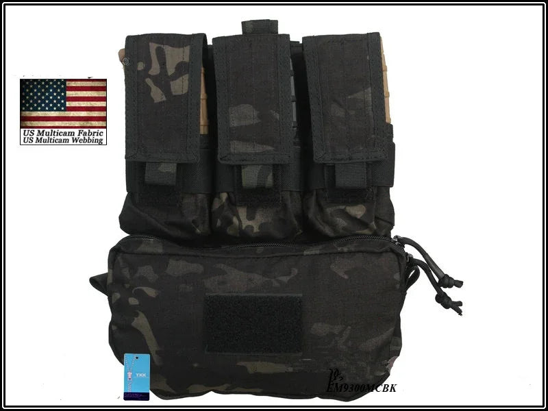 EmersonGear Assault Back Panel Tactical MOLLE Vest Ammo Carrier Pouch Set Panel FOR Hunting Vests