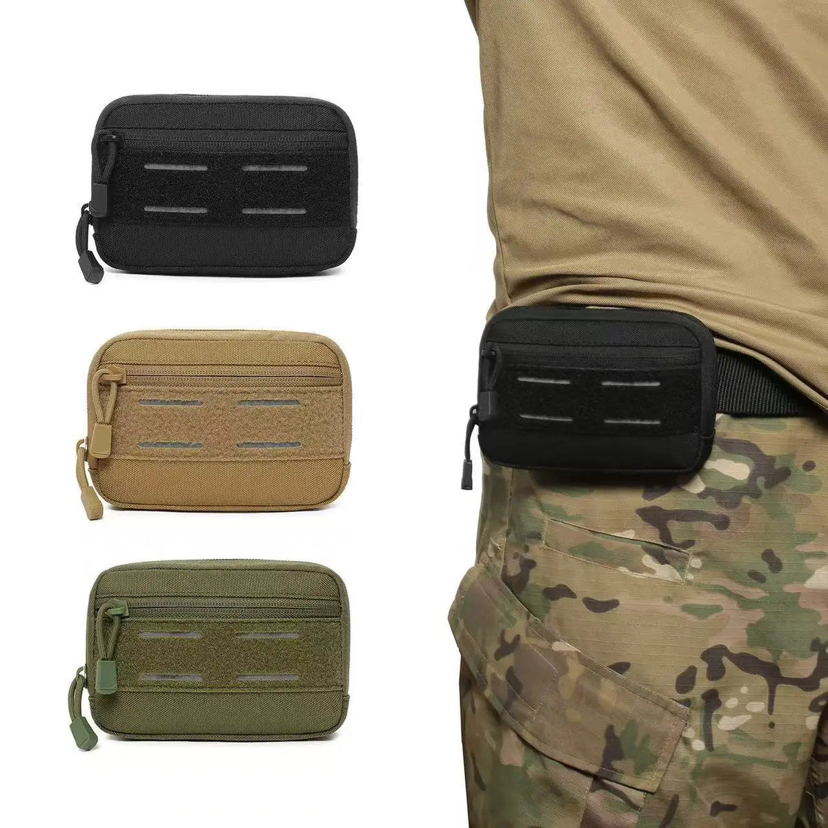 Tactical Molle Admin Pouch Outdoor EDC Tool Waist Fanny Pack Sports Hunting Medical Bag for Camping