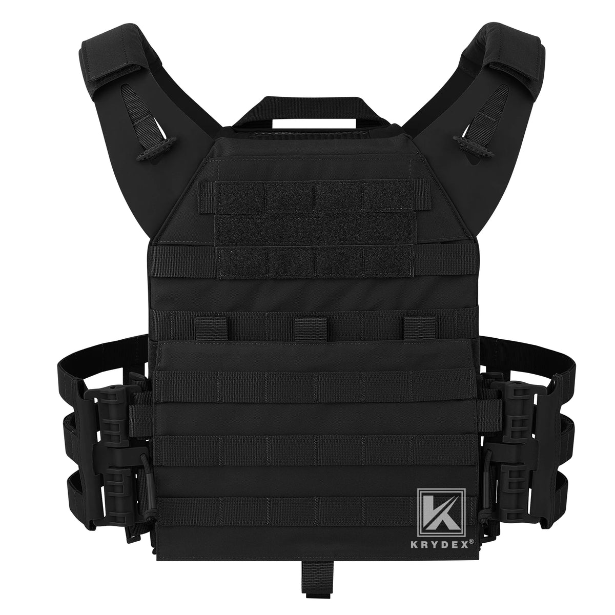 KRYDEX 500D Tactical JPC 2 Vest Plate Carrier With Detachable MOLLE Front Panel Airsoft Paintball Quick Release Vest