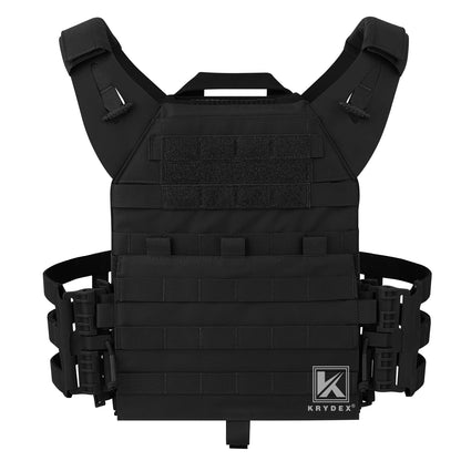 KRYDEX 500D Tactical JPC 2 Vest Plate Carrier With Detachable MOLLE Front Panel Airsoft Paintball Quick Release Vest
