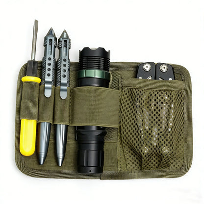 Modular Hook Loop Panel EDC Organizer,Inner Separation Pouch for Hunting Cambing Accessories Utility Tools Organizer Board