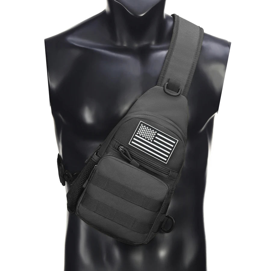 Multi functional daily commuting travel crossbody bag, chest bag, small shoulder bag with multiple pockets
