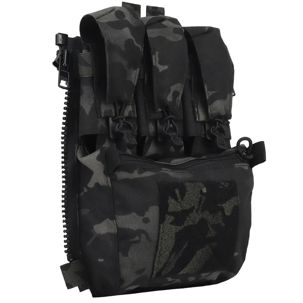 Tactical Multi purpose Bag Tactical Vest for FRO Style V5 Vest Back Panel Double Pouch Zip On Backpack Hunting Hiking