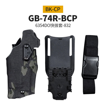 6354DO Tactical Gun Holster for Glock G17 G19 Compatible With X300 Lights Holster QLS Quick Mount Adapter Leg Shroud Drop Men