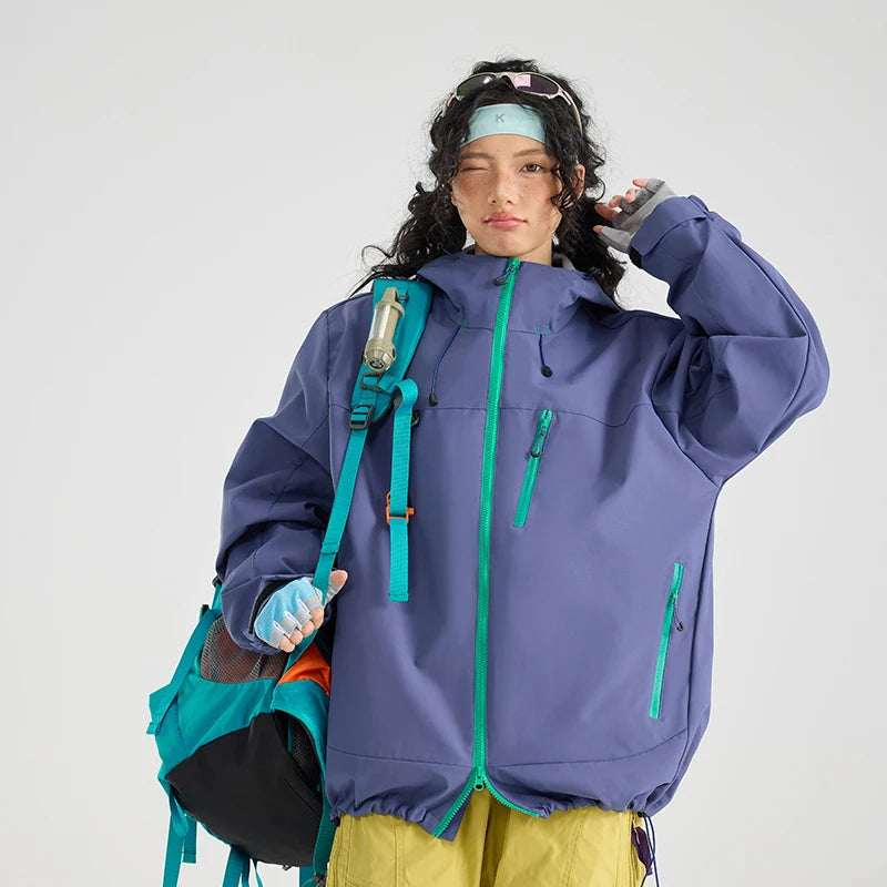 CHRLCK Men Women Hiking 3-in-1 Jackets Waterproof New Windproof Windbreaker Camping Climbing Trekking Outdoor Jacket Unisex