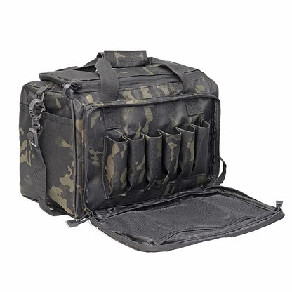 Nylon Tactical Range Storage Bag with Molle System Outdoor Hunting Gun Shoulder Bag for Pistol Tools Camping Equipment