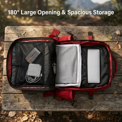 45L Large Capacity Tactical Hunting Backpack For Men With MOLLE Webbing System Dual Cup Holders Outdoor Survival Hiking Camping Rucksack For Wilderness Trip Travel Daily Work Commute Outdoor Camping Activities Gear Storage Backpack