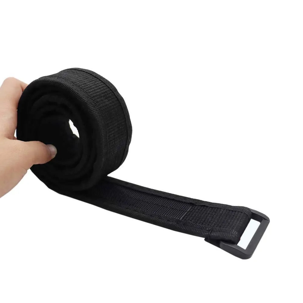 Tactical Adjustable Hunting Belt Airsoft Shooting Waistband Black Nylon Hook-and-Loop Belt