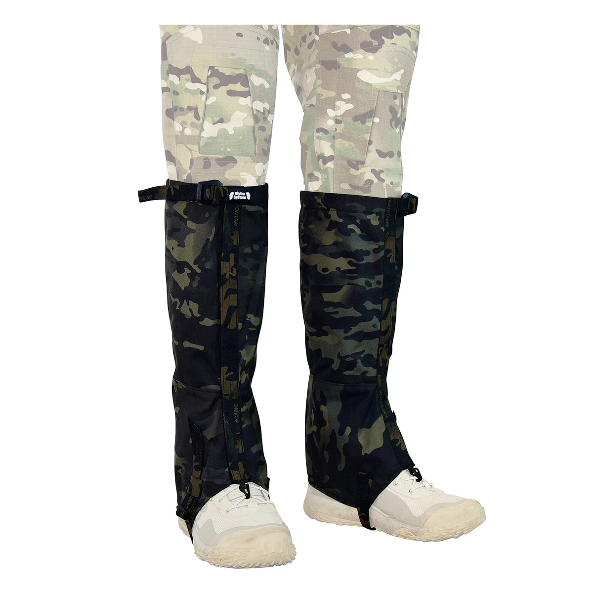 Tactical Leg Gaiters High Gaiters Gaiters Knee Protection Anti-Tear Nylon Fabric Full Length Zip Breathable Camping Hiking