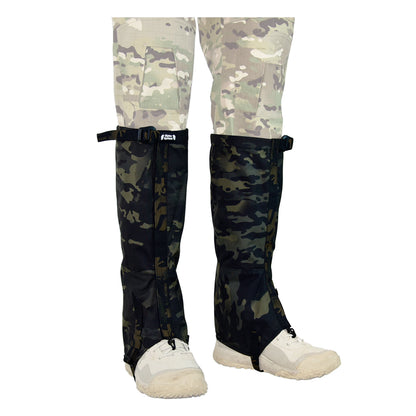 Tactical Leg Gaiters High Gaiters Gaiters Knee Protection Anti-Tear Nylon Fabric Full Length Zip Breathable Camping Hiking