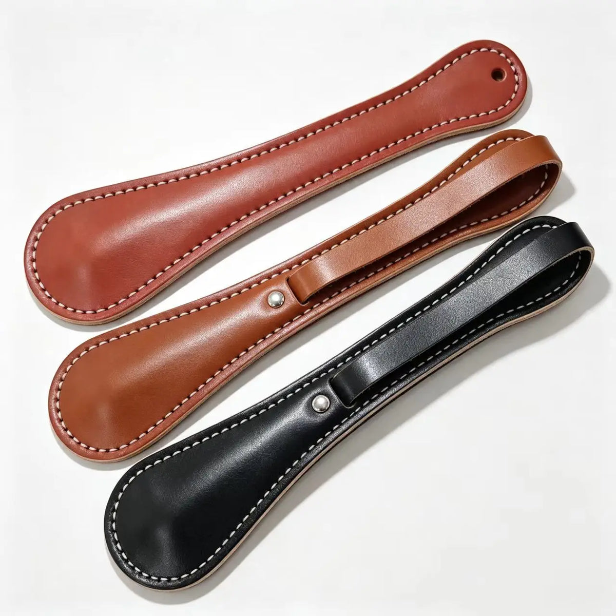 1PC 26cm Large Defence Fitness Leather Clapper Head Cowhide Exercise Clapper Hand Sewn Camping Fitness Built-in Lead Block