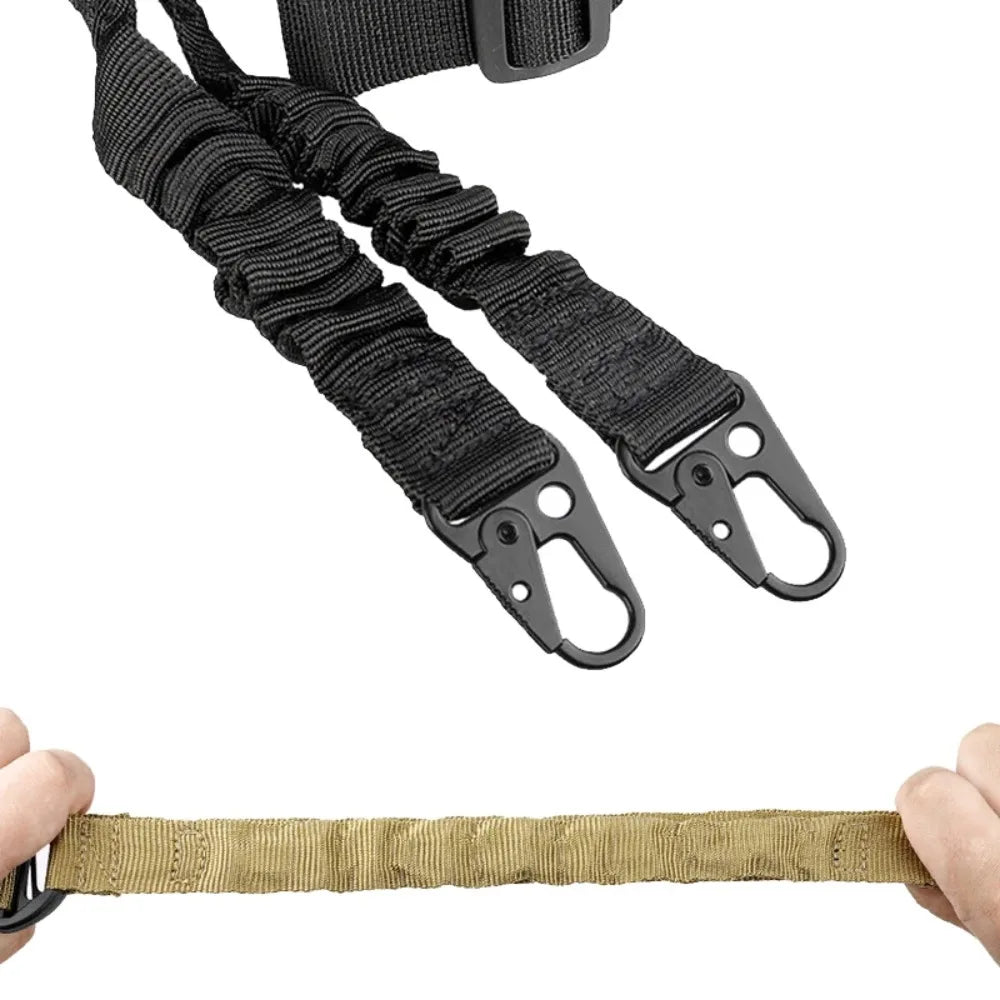 Adjustable Single Point Tactical Equipment Shoulder Strap Durable Webbing Carry Belt With QD Metal Buckle