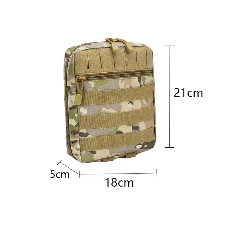 MOLLE Pouch, Tactical Admin Pouch Belt EDC Tool Organizer Zippered Utility Waist Pack Outdoor Multifunctional Medical Kit