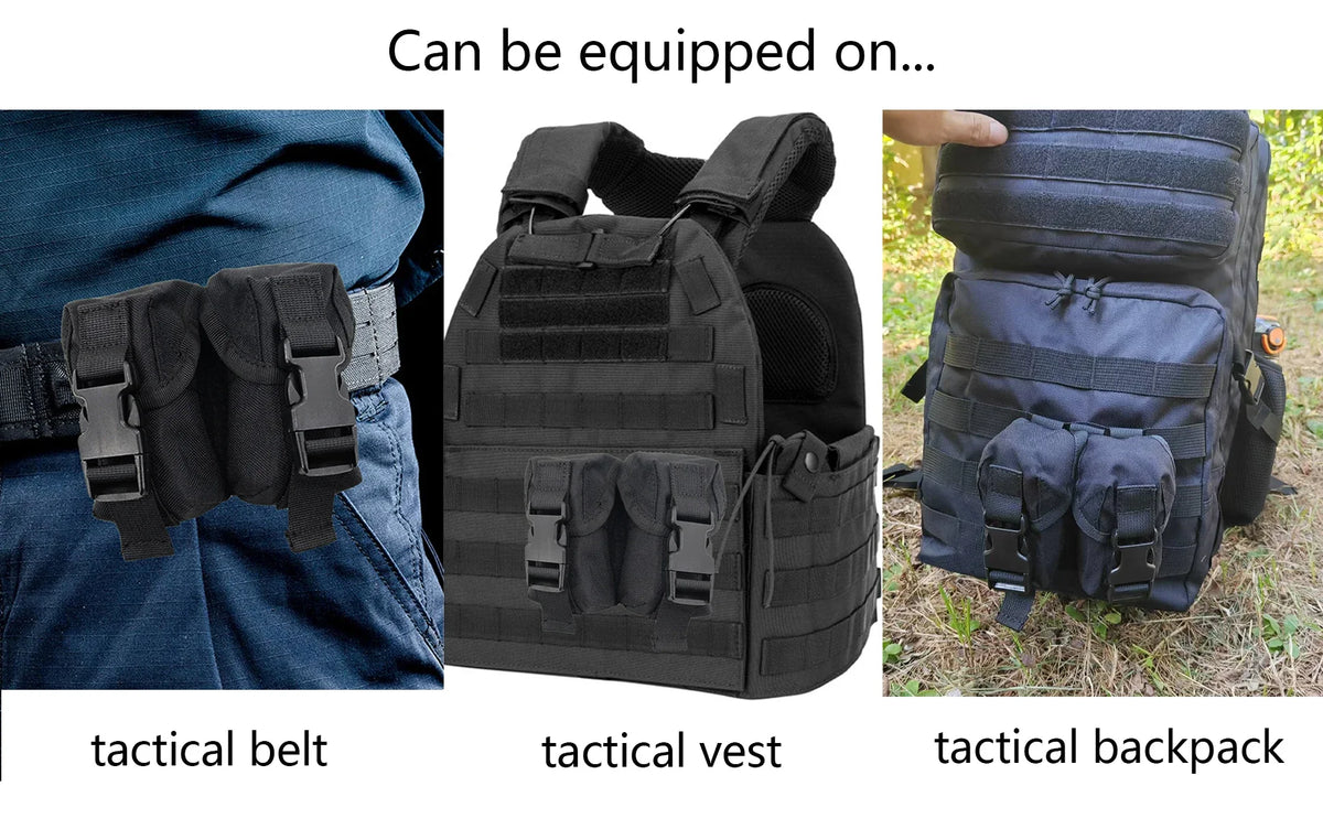 Tactical Pouch Double Frag Grenade Pack Molle EDC Tool Bag Accessory Pouch Shooting Hunting Airsoft Equipment Military Gear