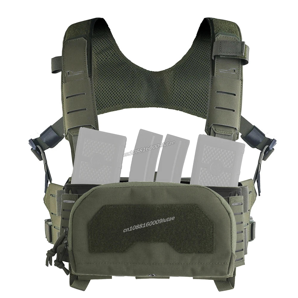 K Style Tactical Chest Rig Set with Triple Mag Pouch 2Nd Layer Admin Pouch Modular Field Strap KZ MOLLE Expansion Hunting Gear