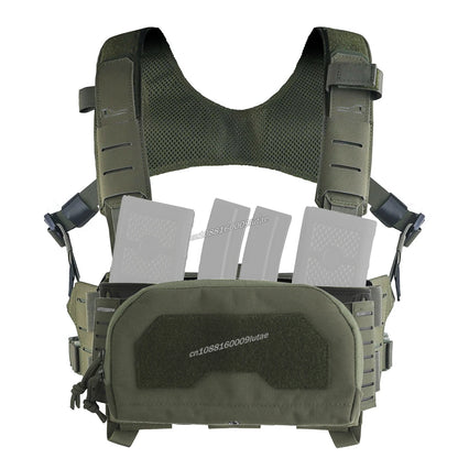 K Style Tactical Chest Rig Set with Triple Mag Pouch 2Nd Layer Admin Pouch Modular Field Strap KZ MOLLE Expansion Hunting Gear