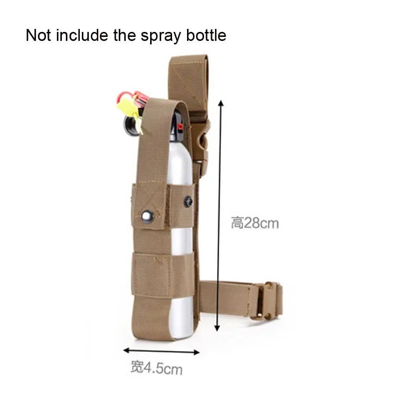 Drop Leg Water Bottle Holster Pepper Spray Holder Adjustable Thigh Pepper Spray Pouch Open Top MK9 Thigh Pouch for Left/Right