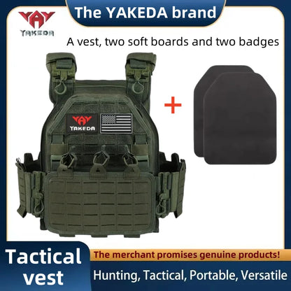 YAKEDA Tactical Vest Outdoor Hunting Plate Carrier Protective Adjustable Vest Airsoft Carrier Combat Equipment 6094 Vest