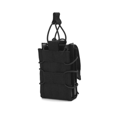 Outdoor Tactical Open Top Double MOLLE Camo Nylon Magazine Pouch for Airsoft Paintball Shooting Hunting