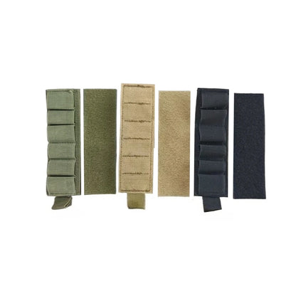 Tactical Hunting 6 Rounds Shell Holder Shotshell Insert Card Strip Hook Loop Adhesive Back For 12 Gauge