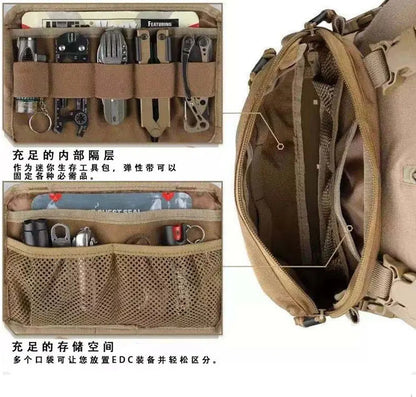 Multifunct Outdoor Travel Vest Adjustable Tactical Chest Men Camping Recon Kit Bag Vest Front Pouch Hunting Fishing Pack
