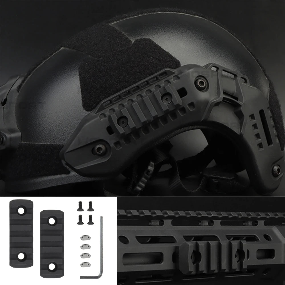 Tactical helmet rail airgun color bullet helmet accessories side rail compatible rifle helmet installer for hunting and shooting