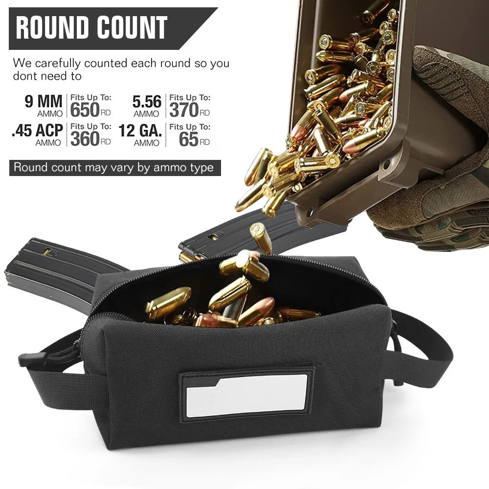 1/2Pcs Cartridge Pouch Ammo Bag 1000D Bullet Carrying Pouch Ammunition Storage Case EDC Tool Bag Multi-Function Handbag