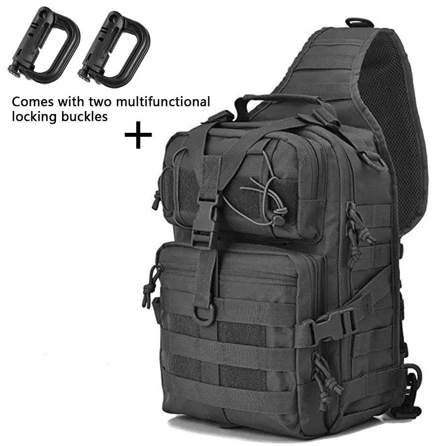 Outdoor Single Shoulder Training Extra Large Chest Bag Waterproof Oxford Cloth Camouflage Photography Crossbody Bag