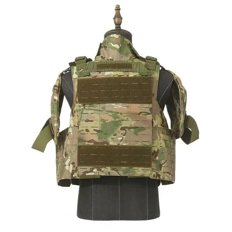 Laser Cutting Full Protective Tactical Vest MOLLE System Quick Removal Of Heavy Waistcoat Outdoor Combat Training Hunting War